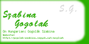 szabina gogolak business card